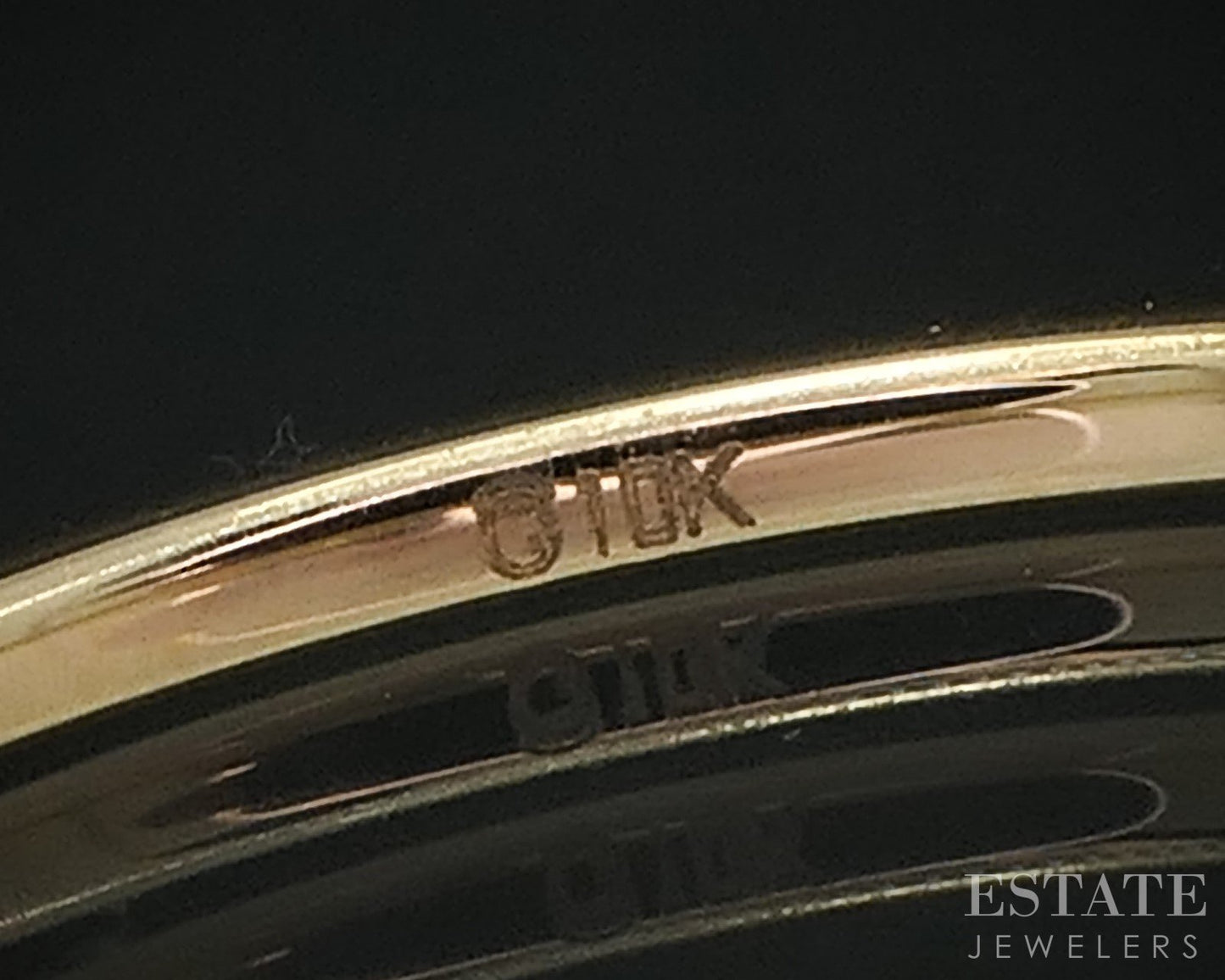 10k Yellow Gold Milgrain Ladies Stack Band 0.9g i19068