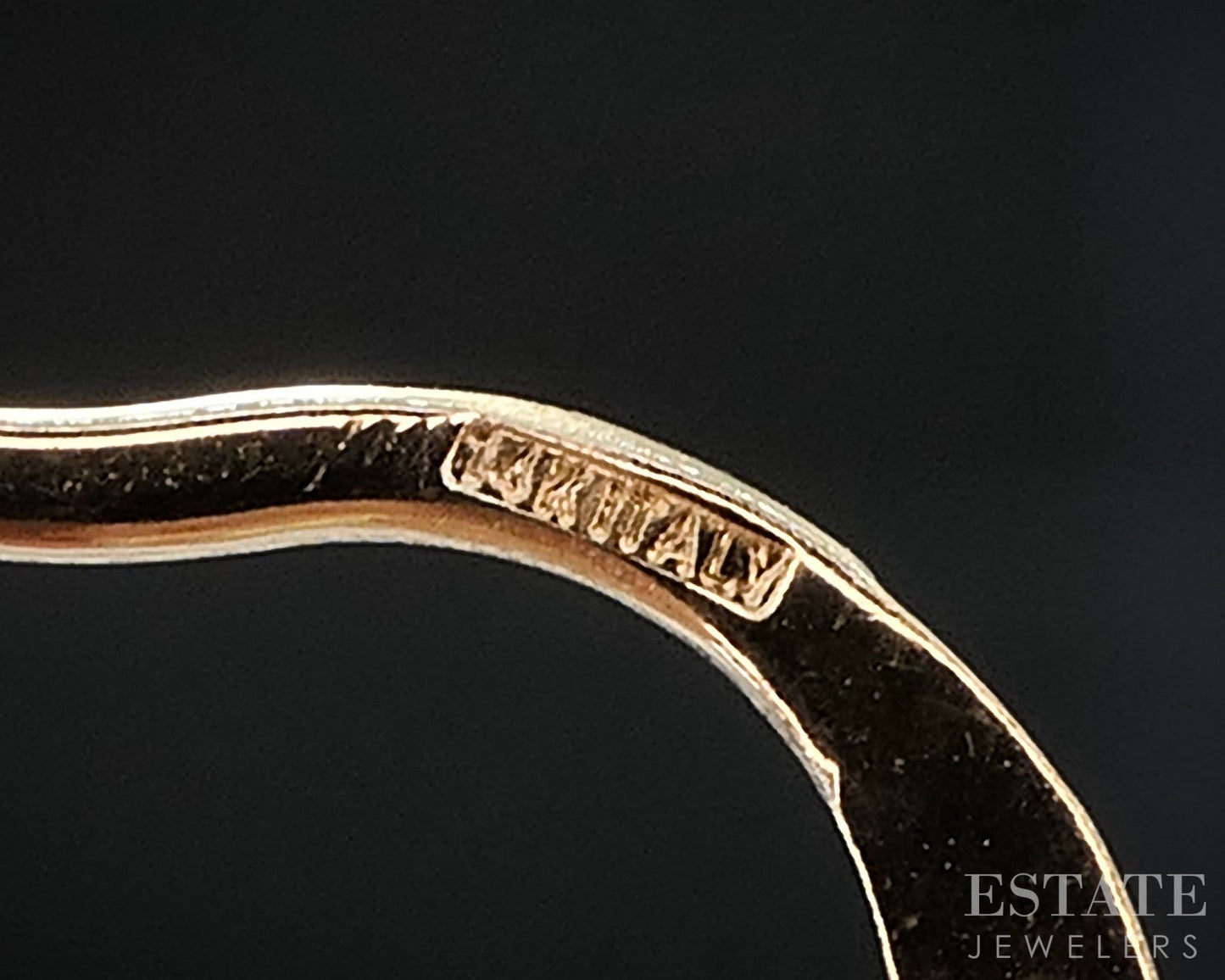 14k Yellow Gold Twisted Oval Hoop Ladies Earrings 1.2g i19029b