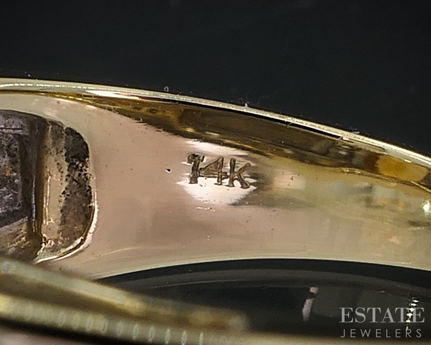 14k Yellow Gold Cushion Natural Citrine & Diamond Ladies Ring 6.5g i19092