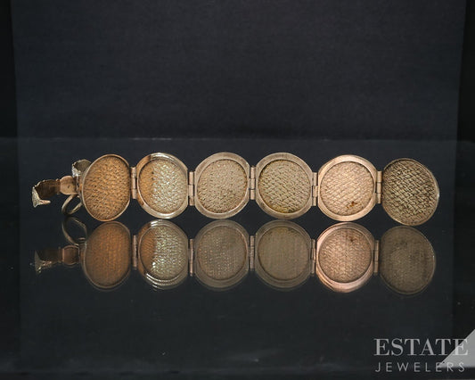 Vintage 14k Yellow Gold Folding Sphere Expandable Locket Pendant 15.1g i19094