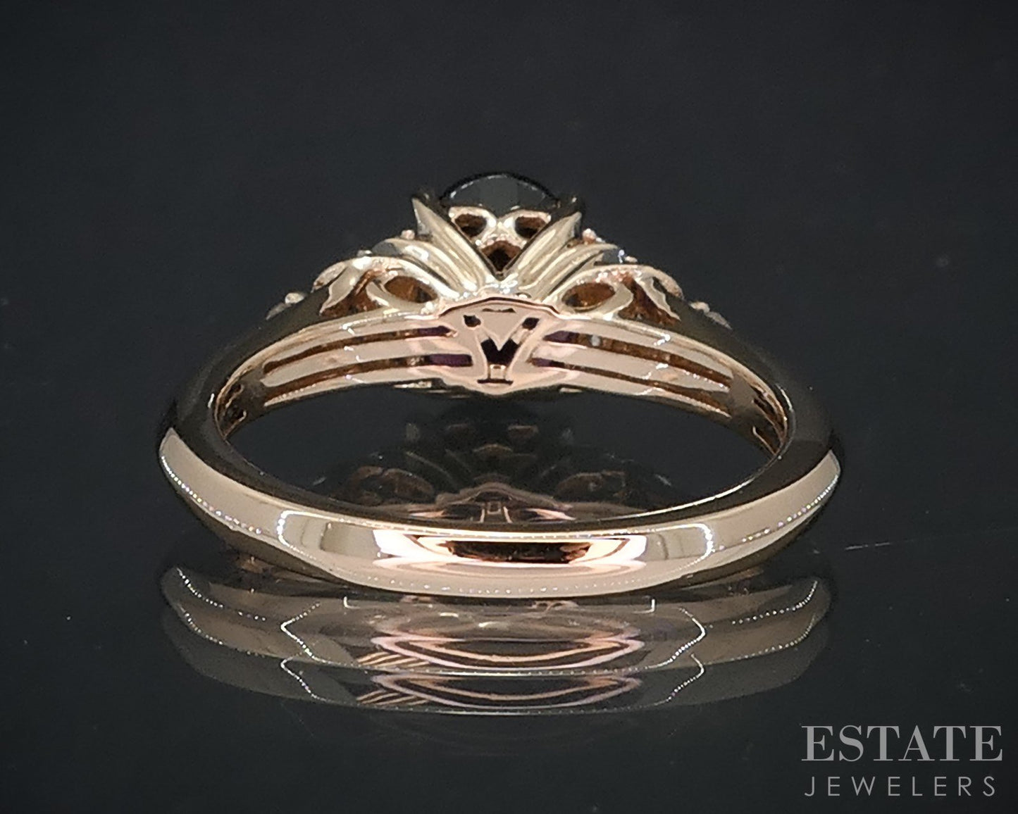 14k Strawberry Gold LeVian Natural Rhdolite Garnet & Diamond Ring 3.4g i19090