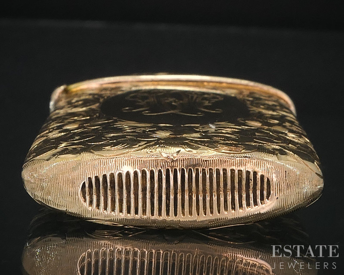 Antique Victorian 14k Yellow Gold Match Vesta Safe Case Strike Plate 20g i19120