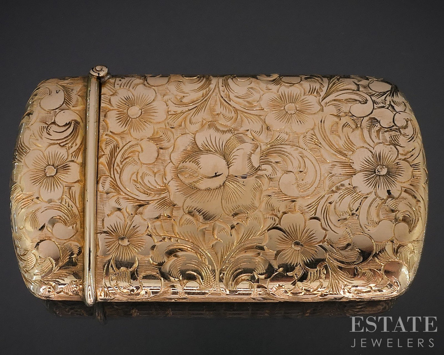 Antique Victorian 14k Yellow Gold Match Vesta Safe Case Strike Plate 20g i19120