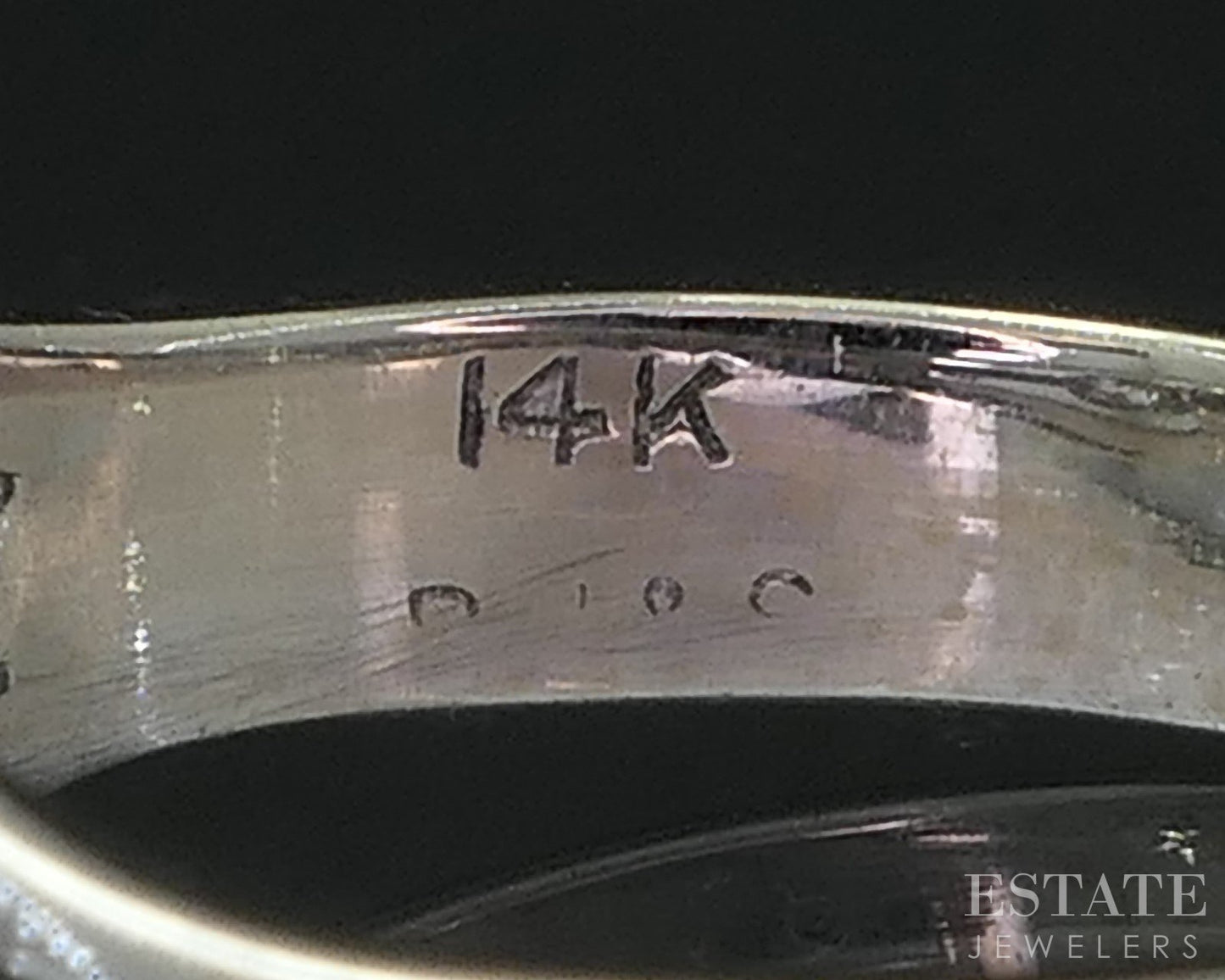 14k White Gold Oval Natural 2ct Aquamarine & Diamond Ladies Ring 3.9g i19124