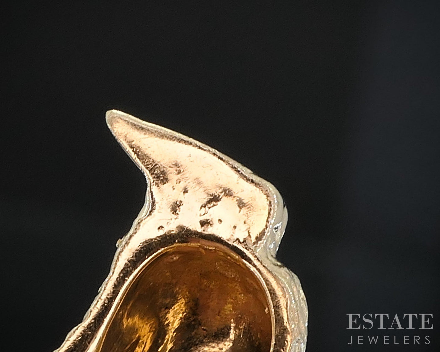 14k Yellow Gold Natural Ruby Poodle Dog Ladies Pin Brooch 13.1g i19127