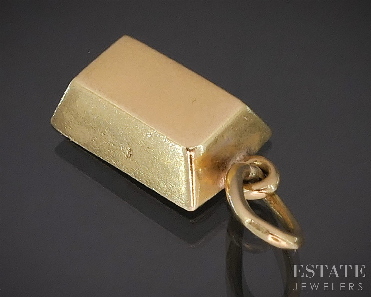 Vintage 18k Yellow Gold Cartier 1/8 Ounce Gold Ignot Pendant 4.0g i19111