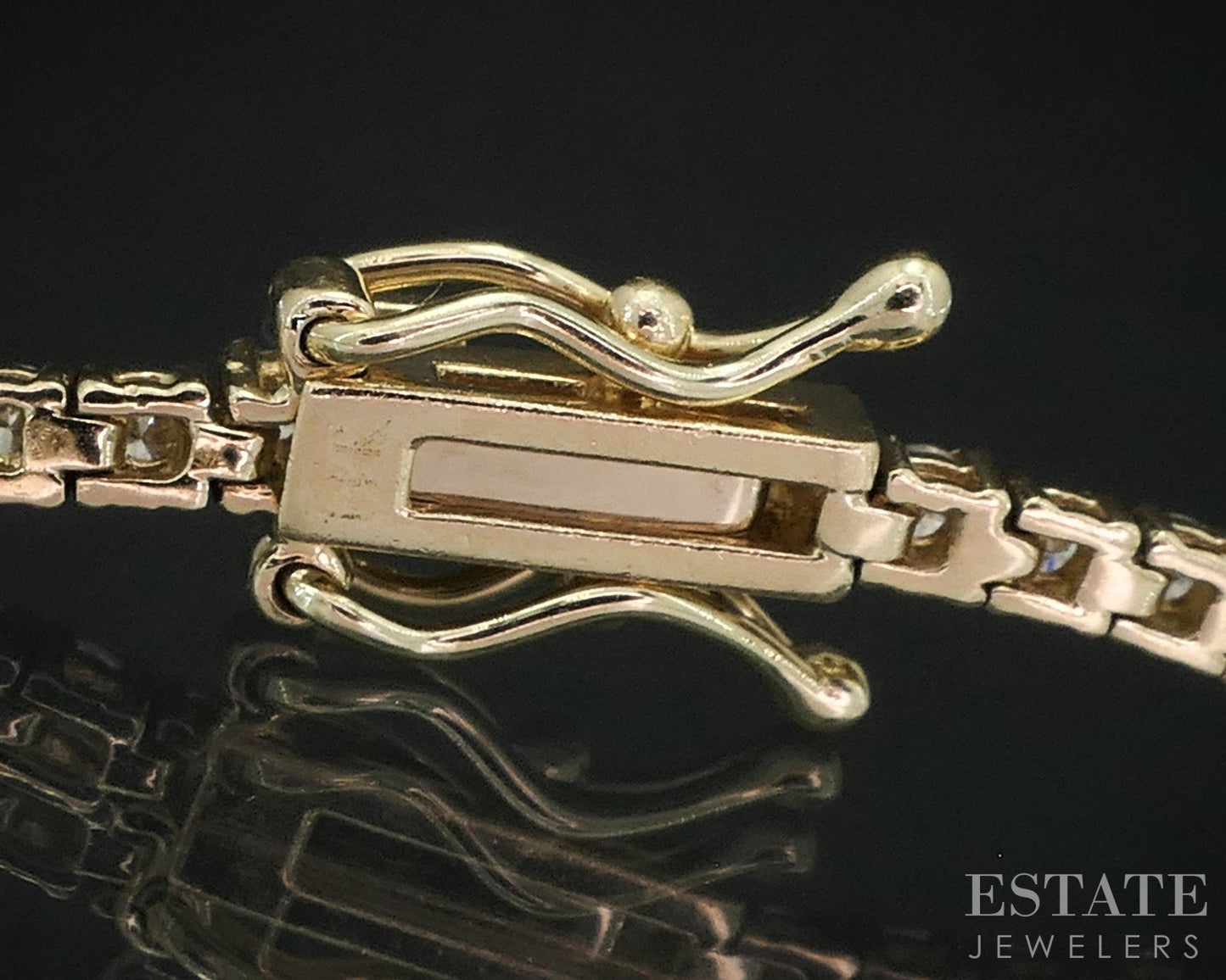 14k Yellow Gold Natural 1.50ctw Diamond Ladies Tennis Bracelet 6.1g 7"L p81077