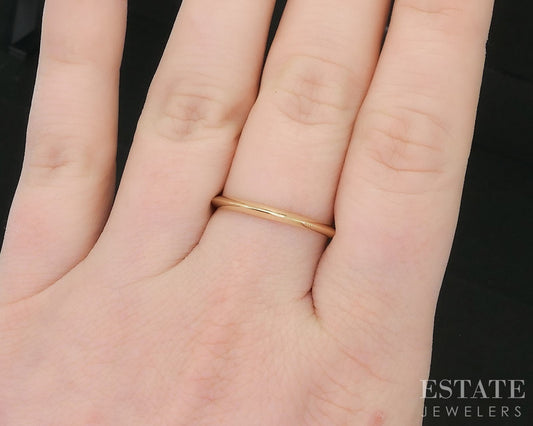 18k Yellow Gold Tiffany & Co. Knife Edge Ladies Band Ring 2.1g i19160