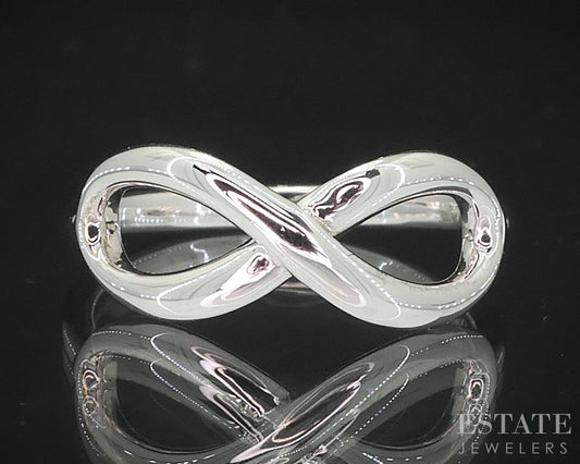 Sterling Silver Tiffany & Co. Infinity Style Ladies Band Ring 2g i19145