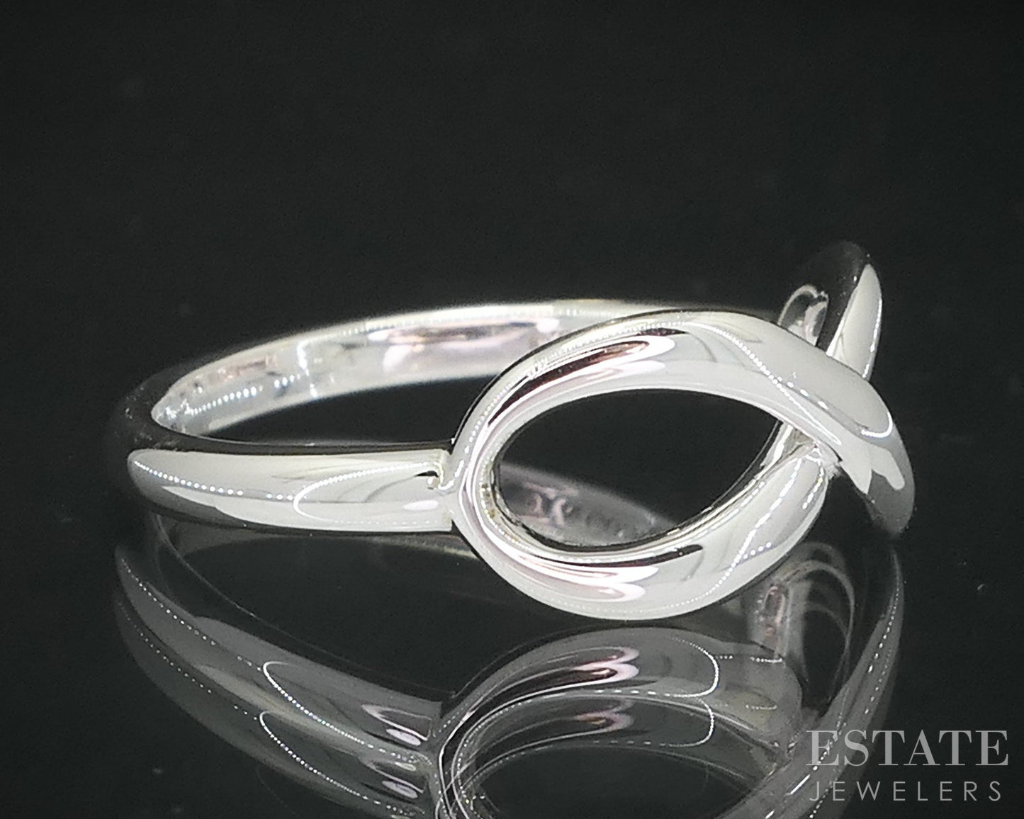 Sterling Silver Tiffany & Co. Infinity Style Ladies Band Ring 2g i19145