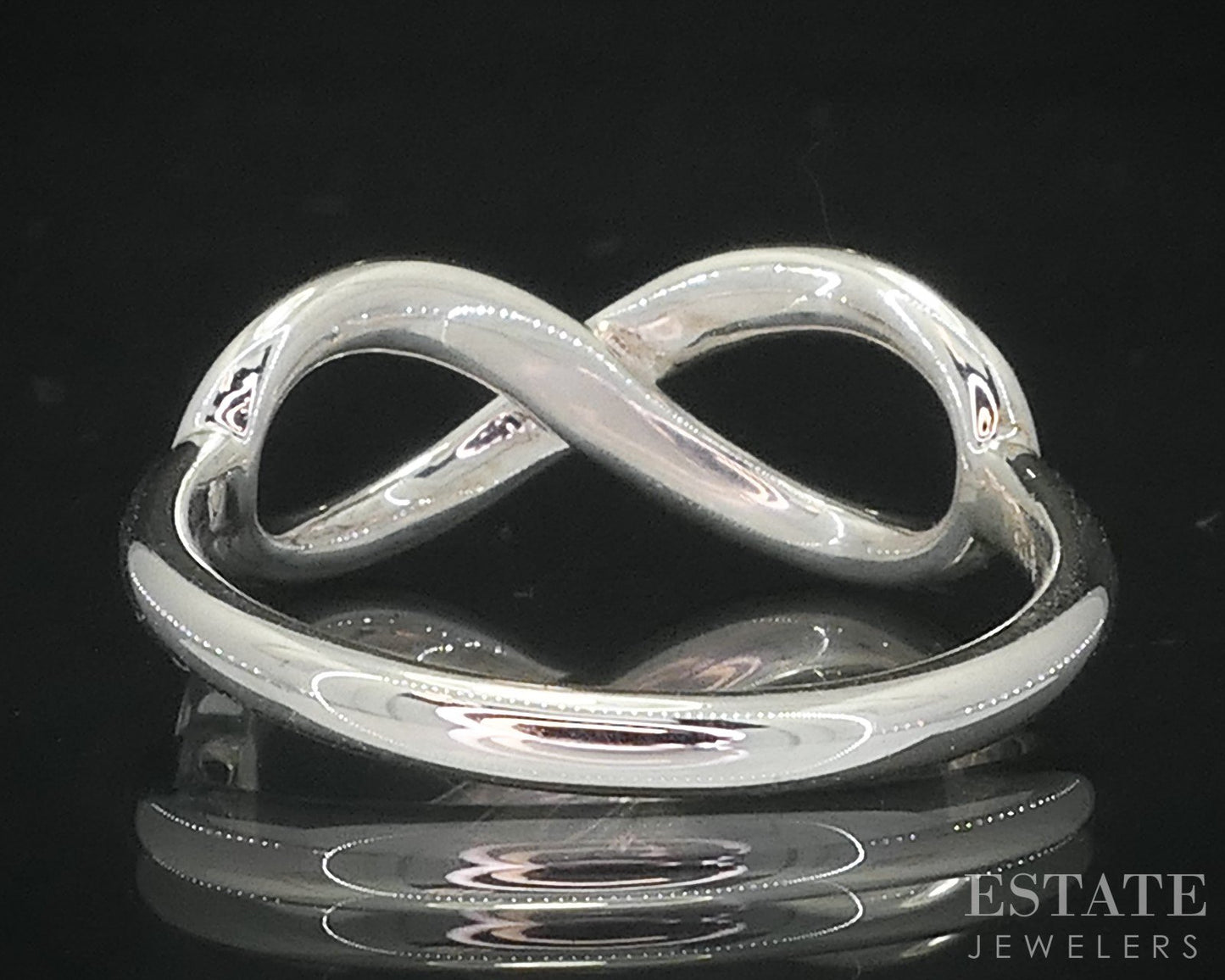 Sterling Silver Tiffany & Co. Infinity Style Ladies Band Ring 2g i19145