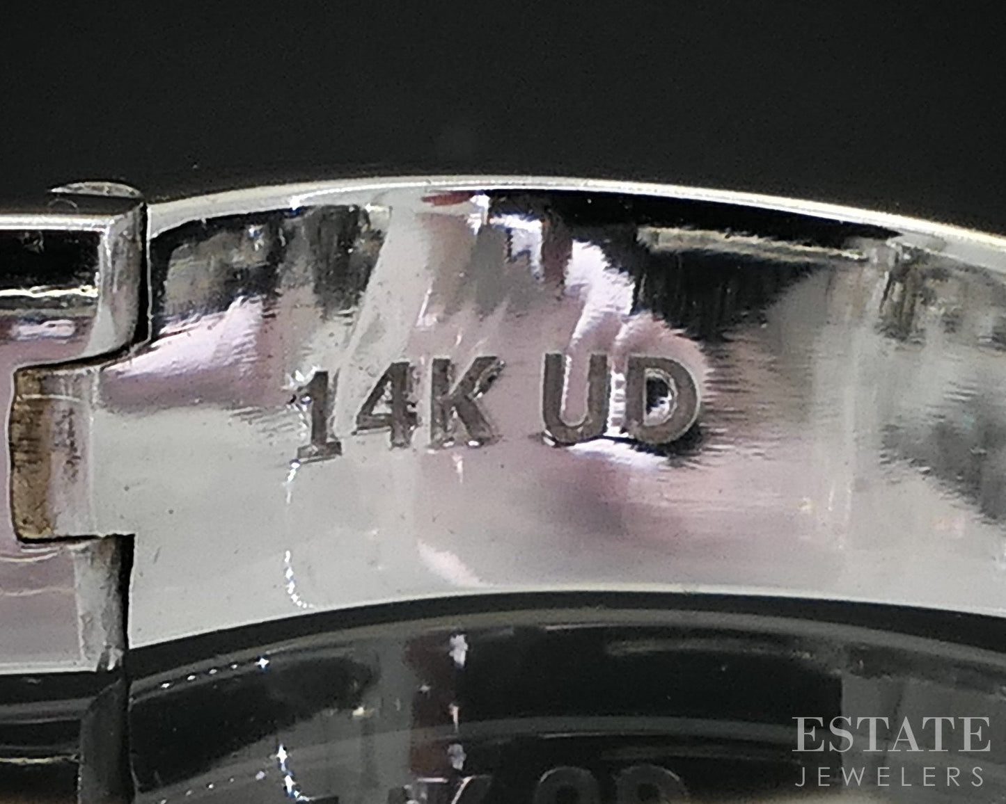 14k White Gold Round Natural 1ctw Diamond Hoop Huggie Earrings 6g i19151