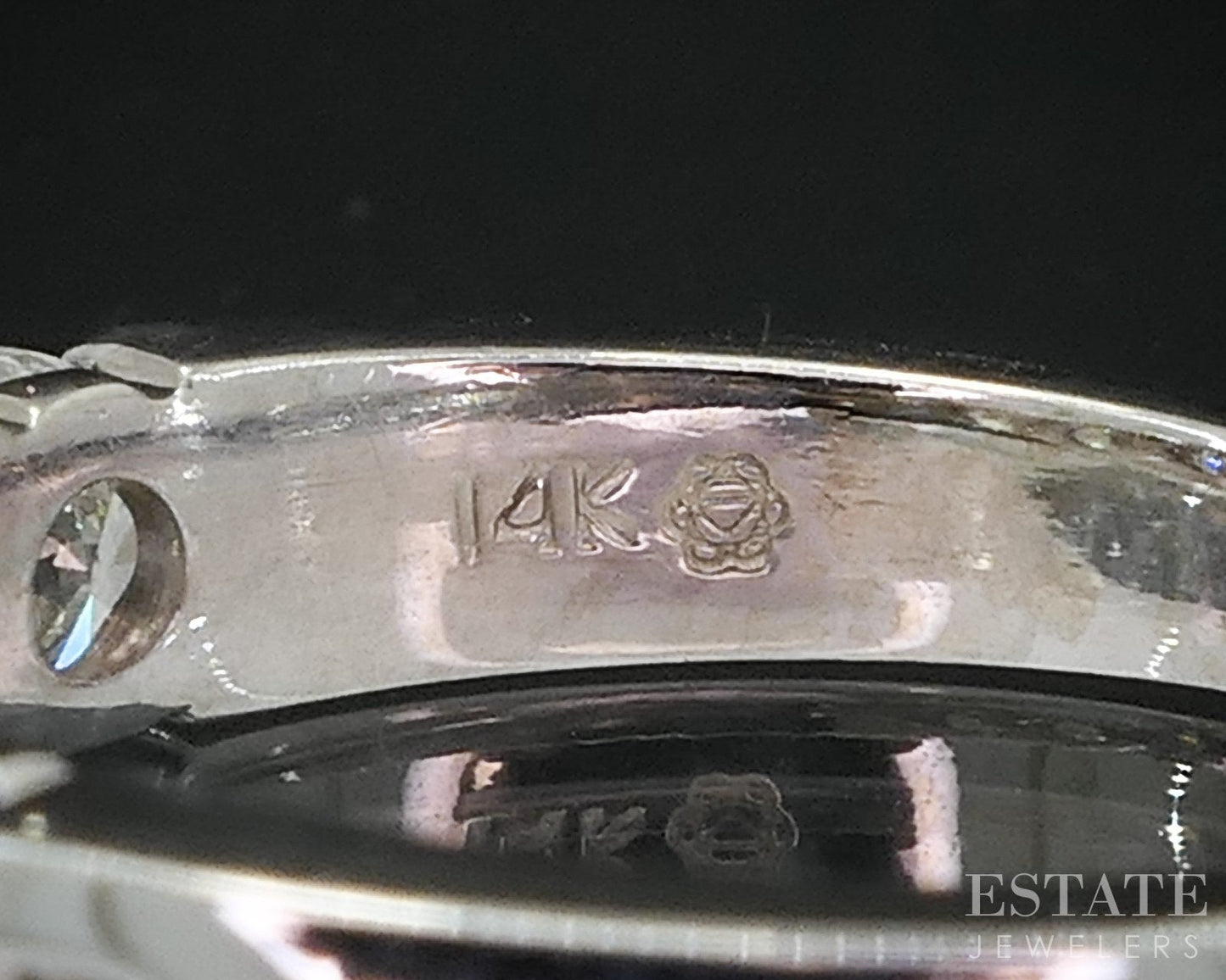 14k White Gold Natural 1.25ctw Diamond 5-Stone Ladies Wedding Band 4g i19157