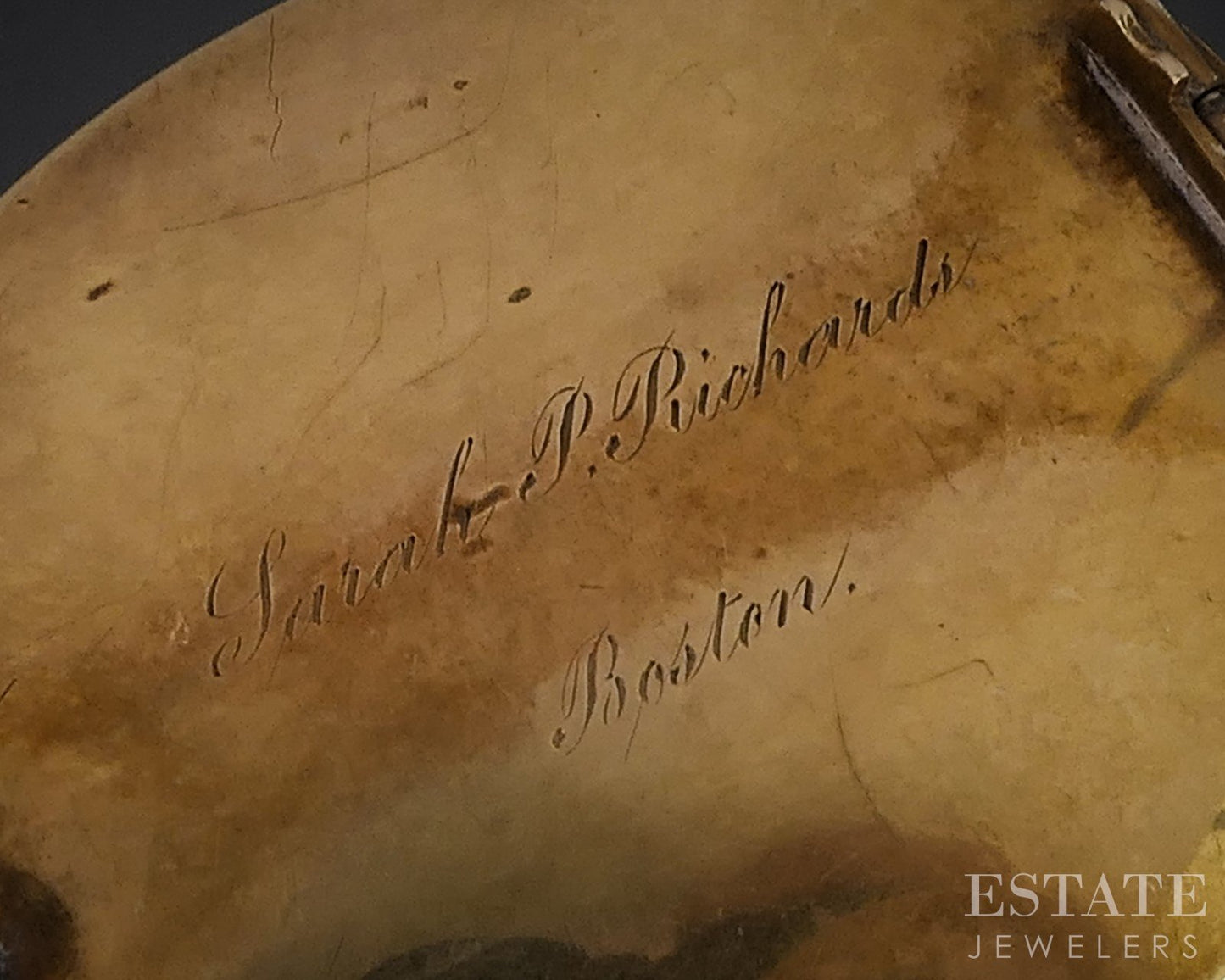 Antique Victorian 14k Yellow Gold Braided Hair Mourning Pin Pendant 15g i19181