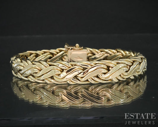 18k Yellow Gold Tiffany & Co. Braided Byzantine Bracelet 35.9g 7.5"L i19148
