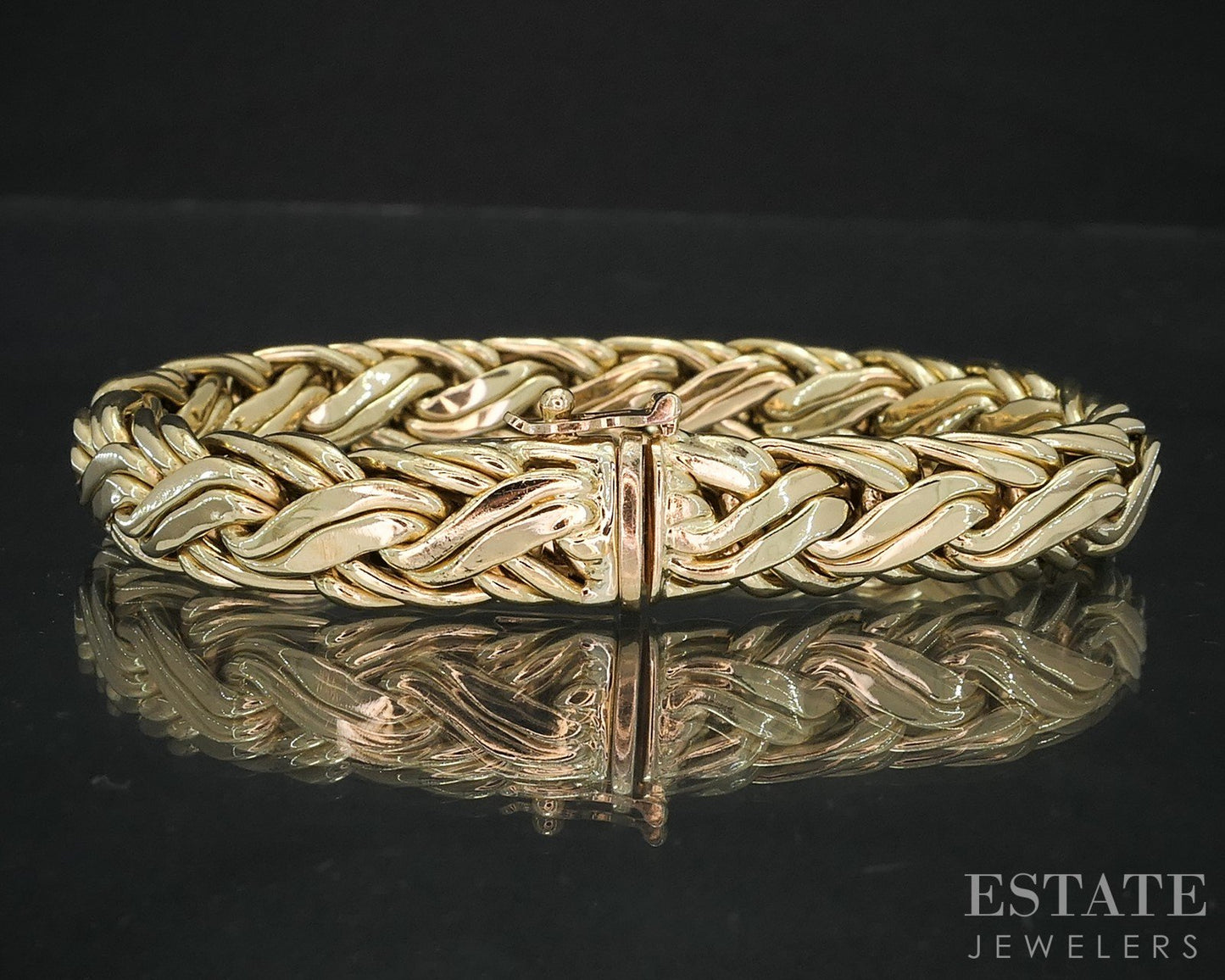 18k Yellow Gold Tiffany & Co. Braided Byzantine Bracelet 35.9g 7.5"L i19148
