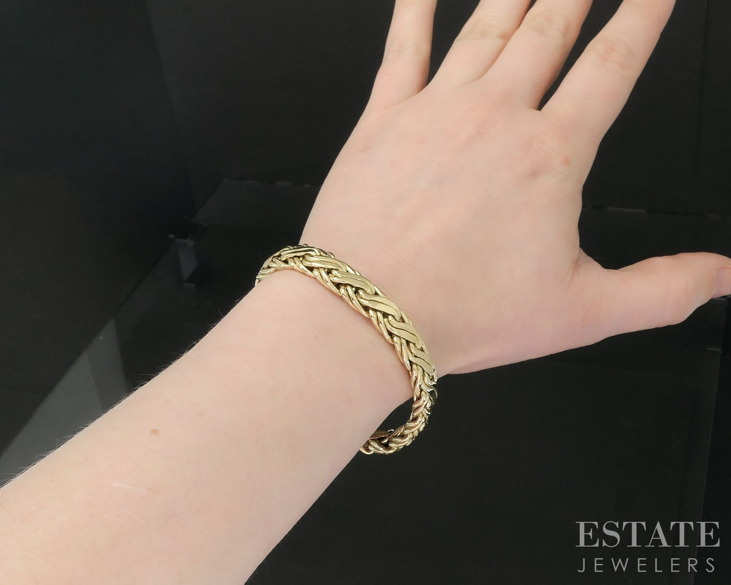 18k Yellow Gold Tiffany & Co. Braided Byzantine Bracelet 35.9g 7.5"L i19148