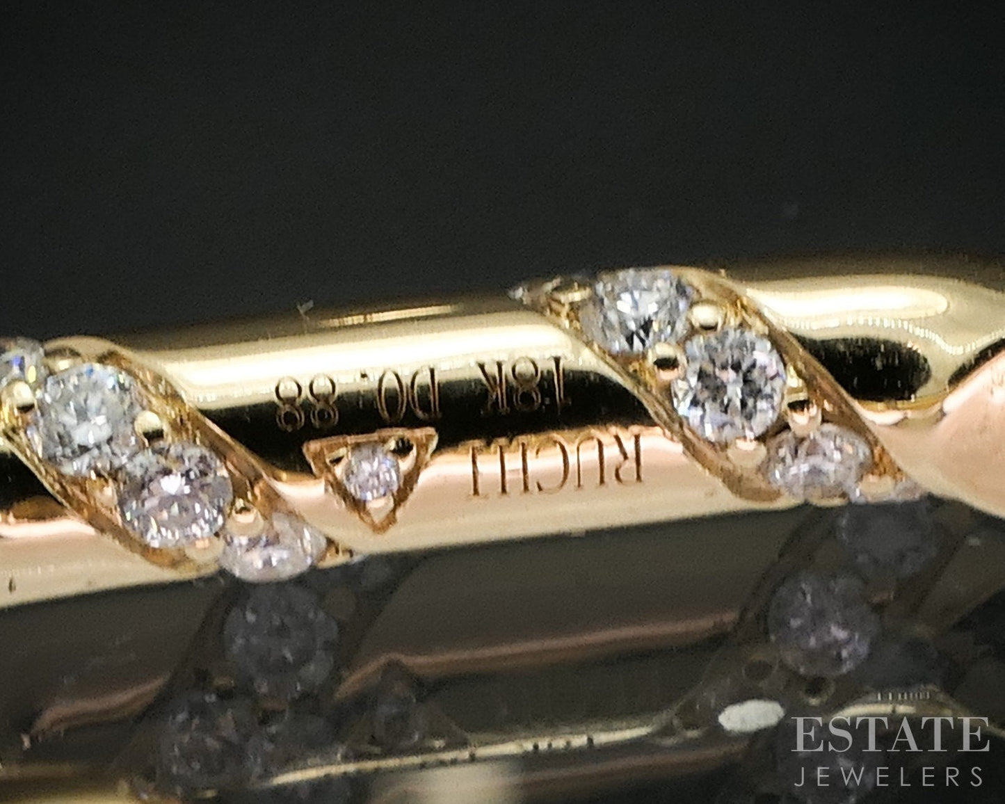 18k Yellow Gold Natural .88ctw Diamond Cushion Shaped Hoop Earrings 4.3g i19192