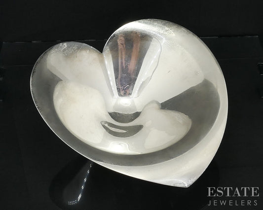 Sterling Tiffany & Co. Makers 23678 Footed Heart Candy Bowl Dish 208g i19216