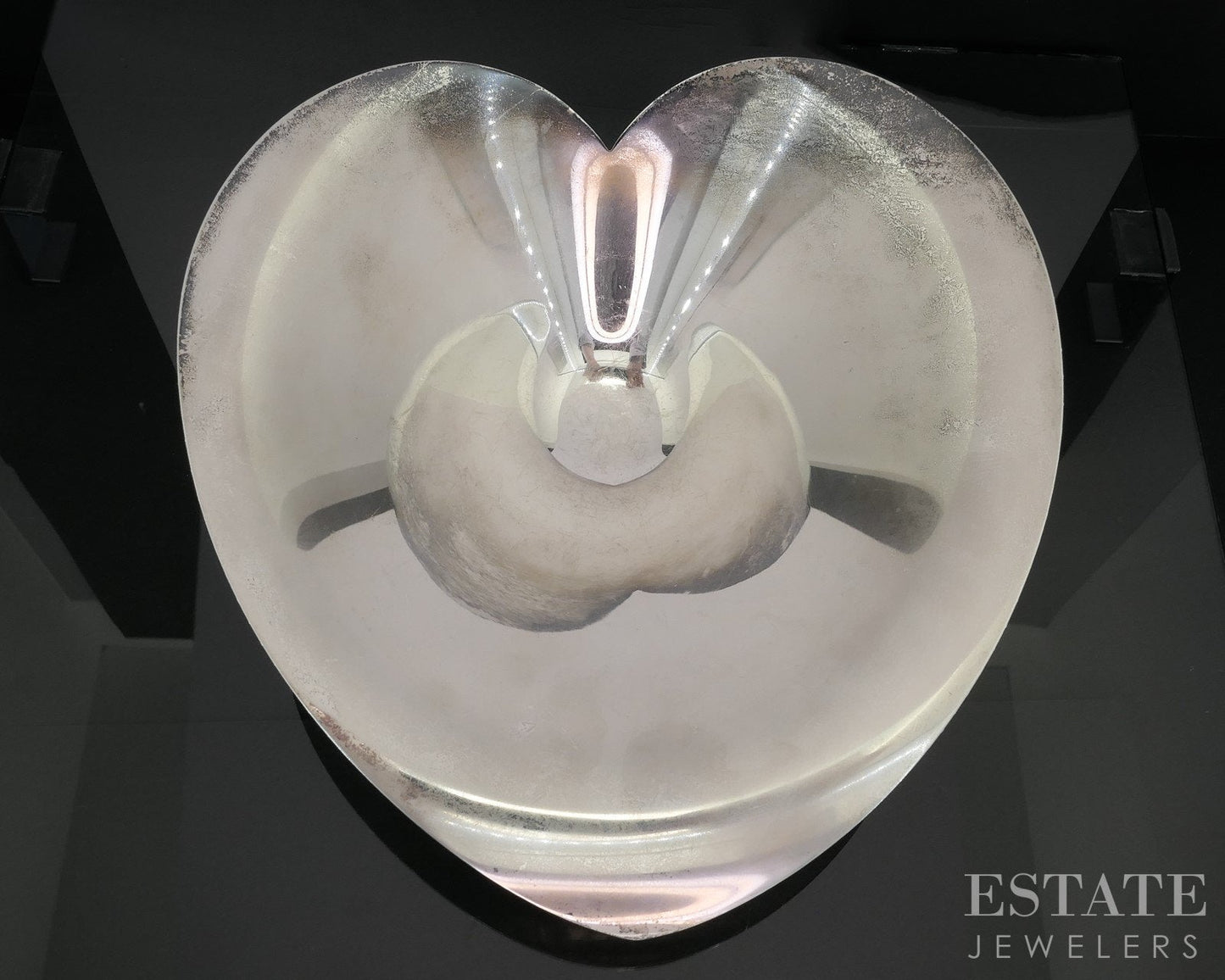 Sterling Tiffany & Co. Makers 23678 Footed Heart Candy Bowl Dish 208g i19216