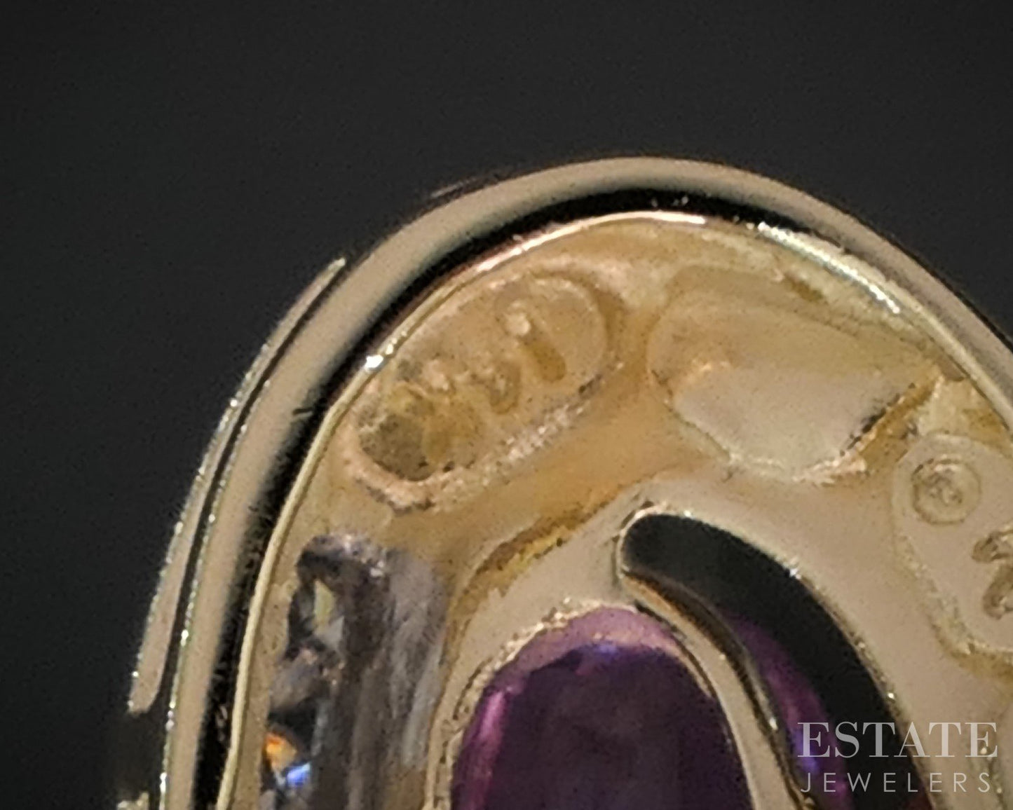 14k Yellow Gold Natural Pink Sapphire & Diamond Ladies Pendant 2.6g i19207