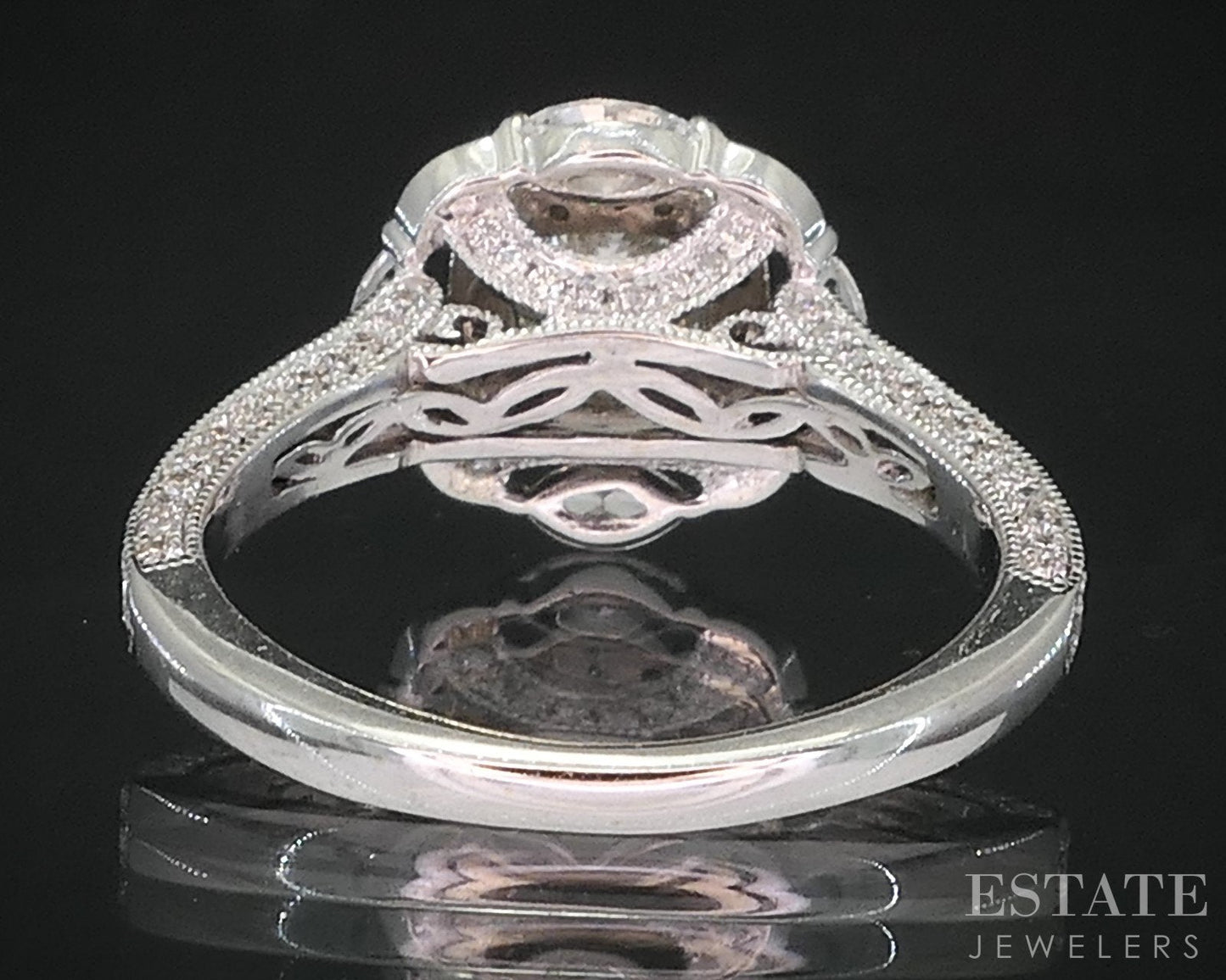 14k White Gold Natural 1.60ctw Diamond Neil Lane Halo Engagement Ring 4g i19194