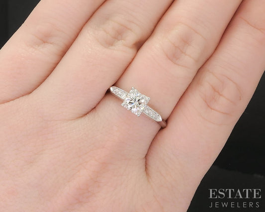 Antique Platinum Transitional Natural .53ctw Diamond Engagement Ring 4.1g i19196