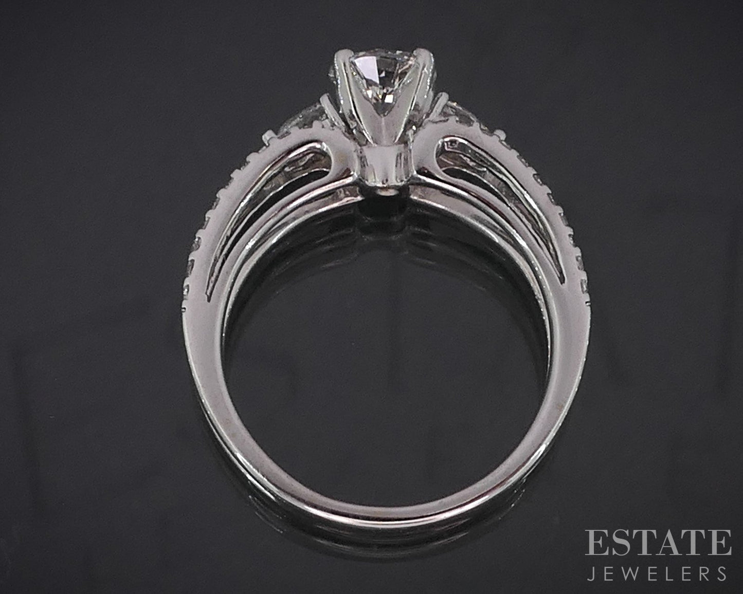 14k White Gold Natural 1.04ctw Diamond Gabriel & Co. Engagement Ring 4.2g i19202