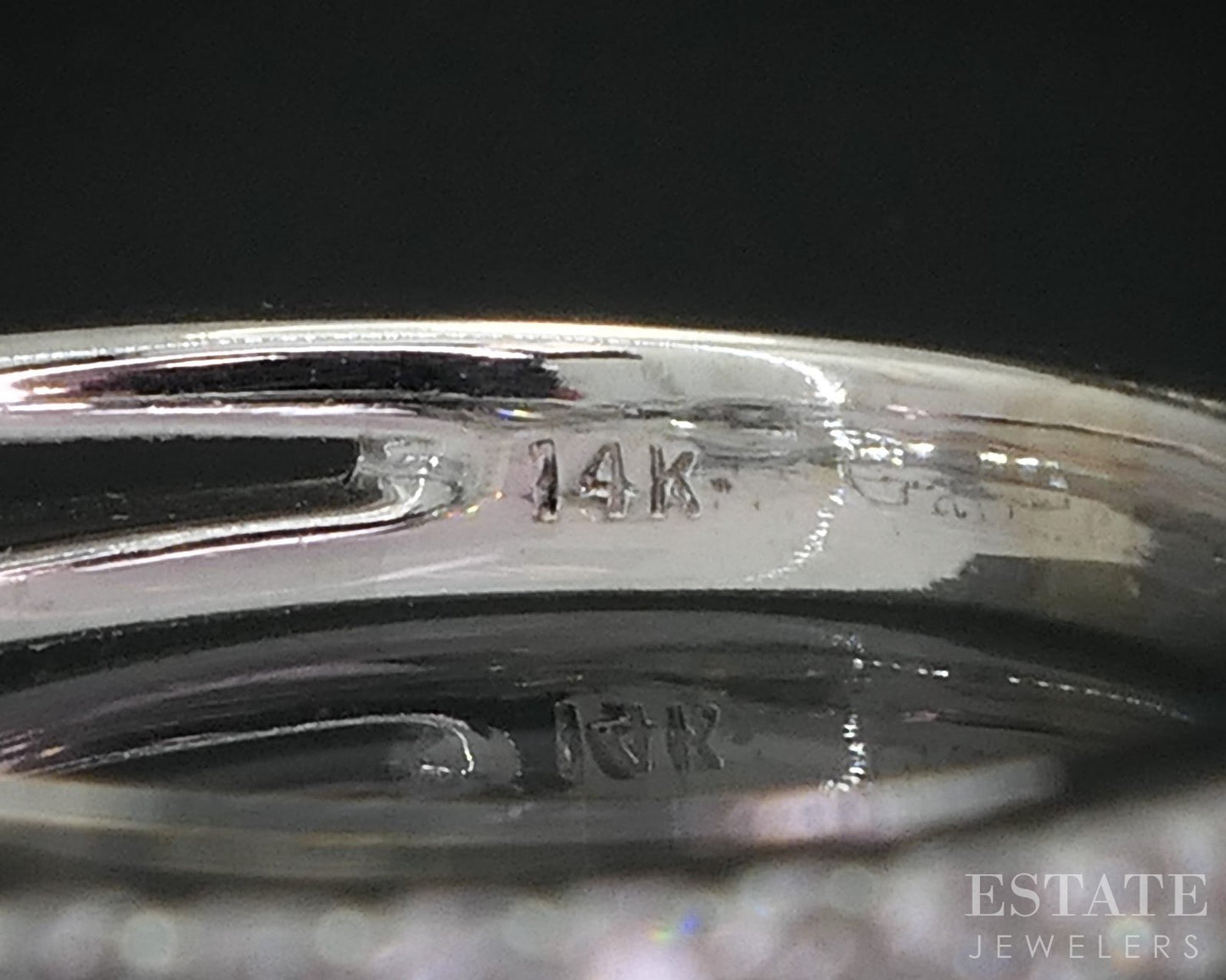 14k White Gold Natural 1.04ctw Diamond Gabriel & Co. Engagement Ring 4.2g i19202