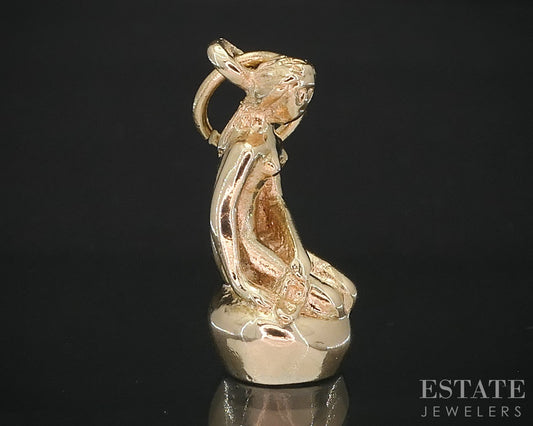 14k Yellow Gold The Little Mermaid Bernhard Hertz Denmark Charm 3.1g i19201