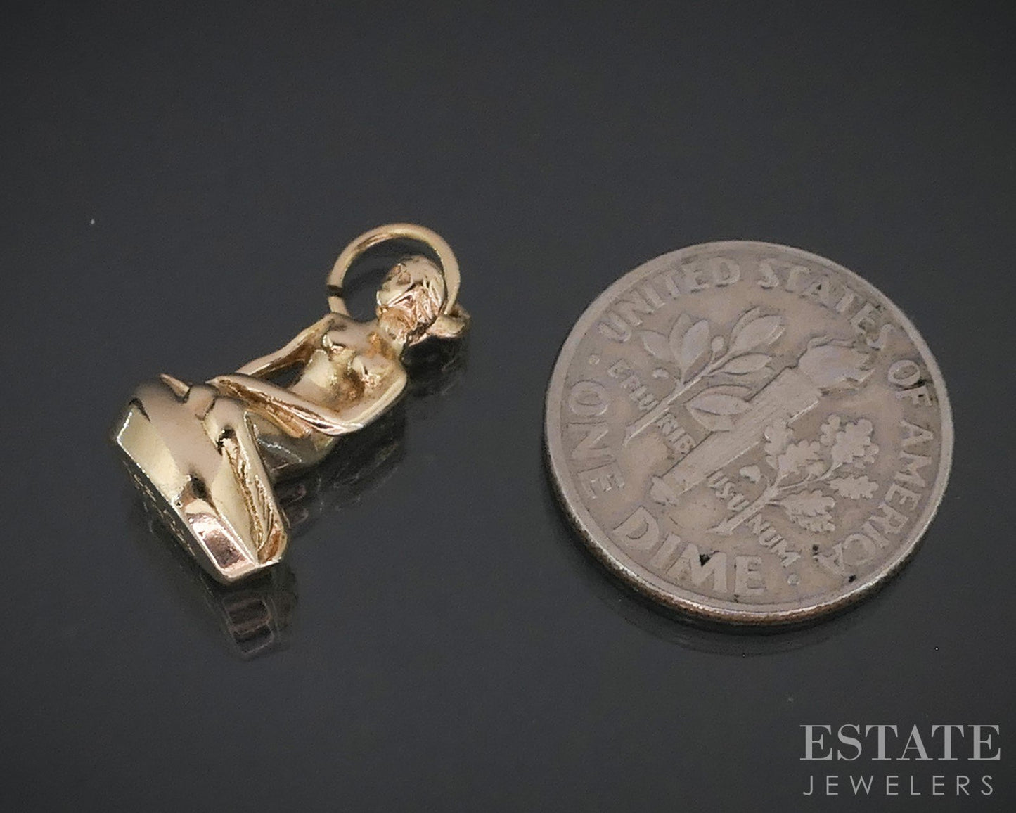 14k Yellow Gold The Little Mermaid Bernhard Hertz Denmark Charm 3.1g i19201