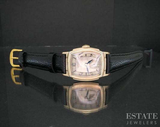 Antique Hamilton Gold Filled Cal. 987-E Art Deco Dial Mens Watch i19231