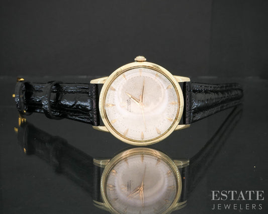 Vintage 1952 Omega Gold Filled Bumper Auto Honeycomb Cal. 354 Mens Watch i19226