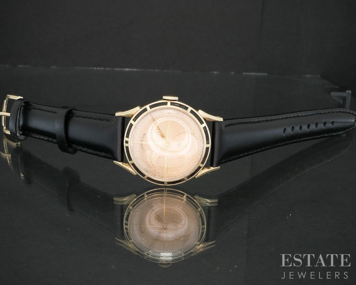 Antique Lord Elgin Gold Filled Cal. 680 Art Deco Honeycomb Mens Watch i19227