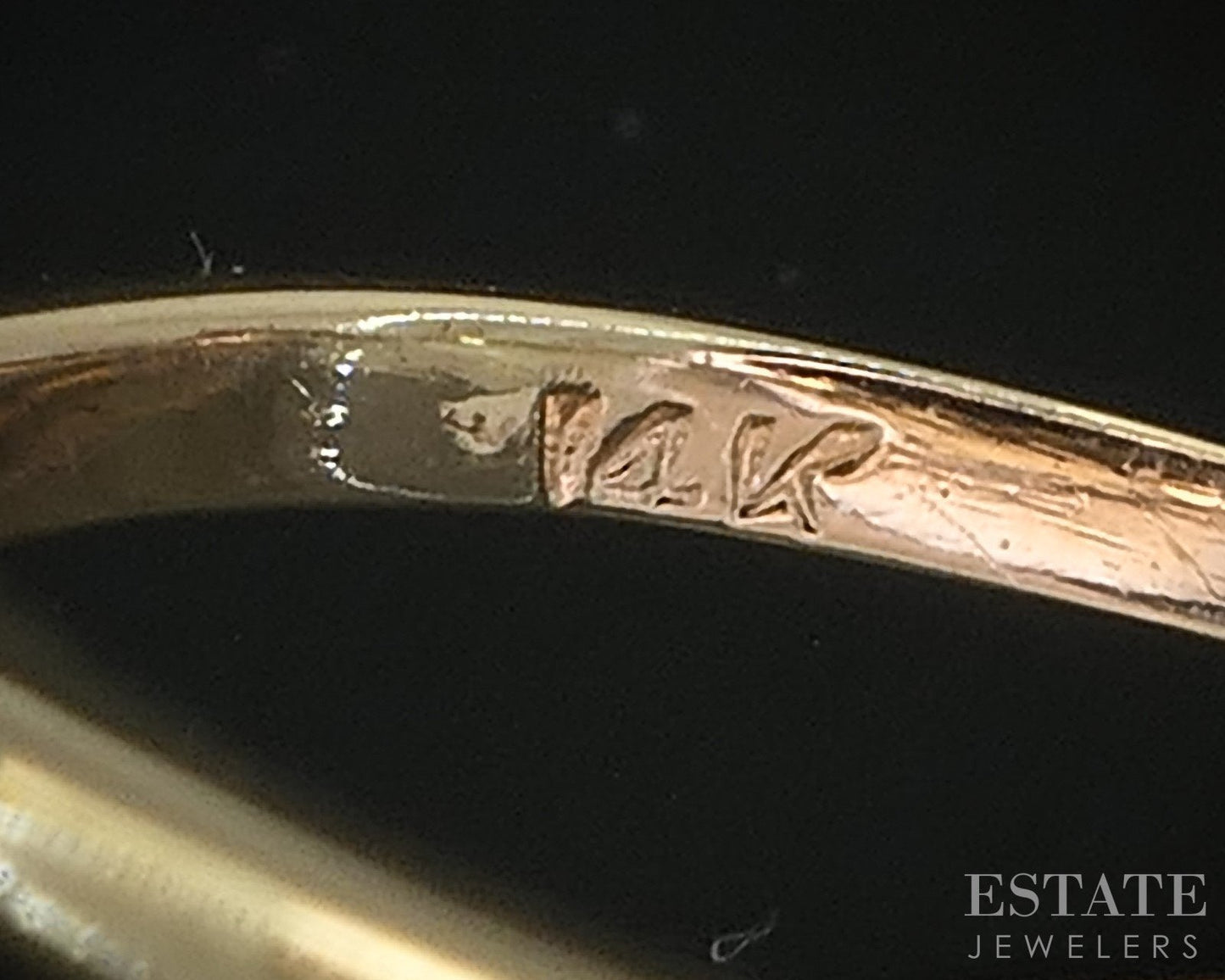 Antique 14k Yellow Gold European Natural 1.10ctw Diamond Bypass Ring i19242