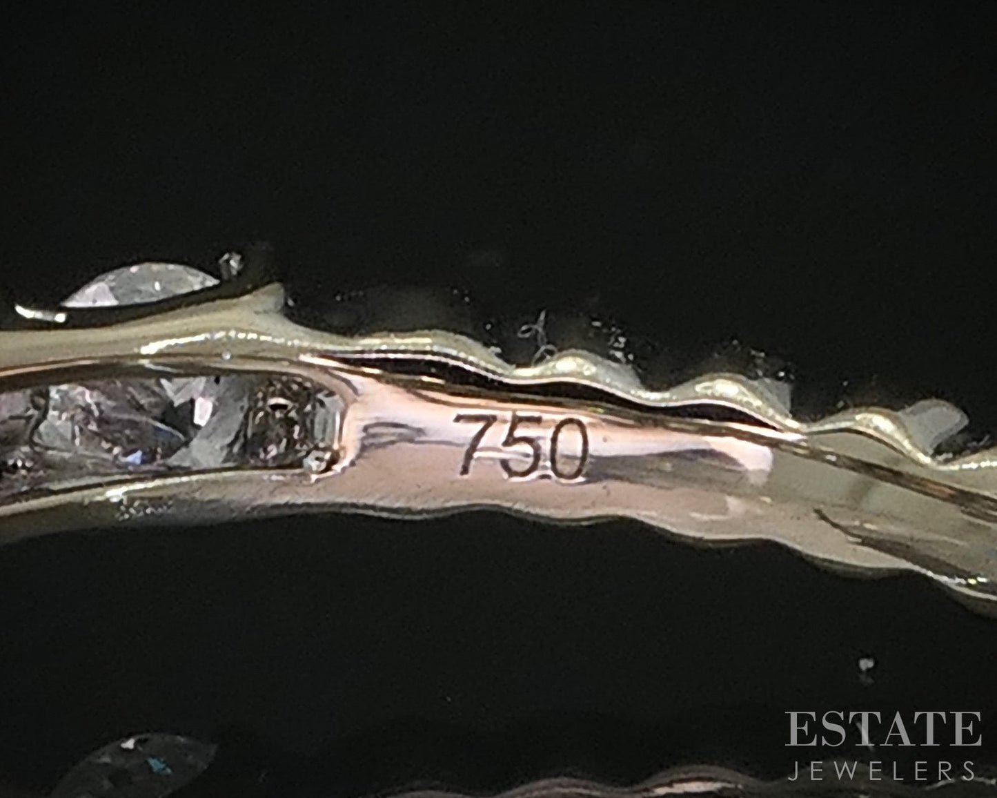 18k White Gold IGI Lab Created Round 1.50ct Diamond Engagement Ring 3.4g i19245