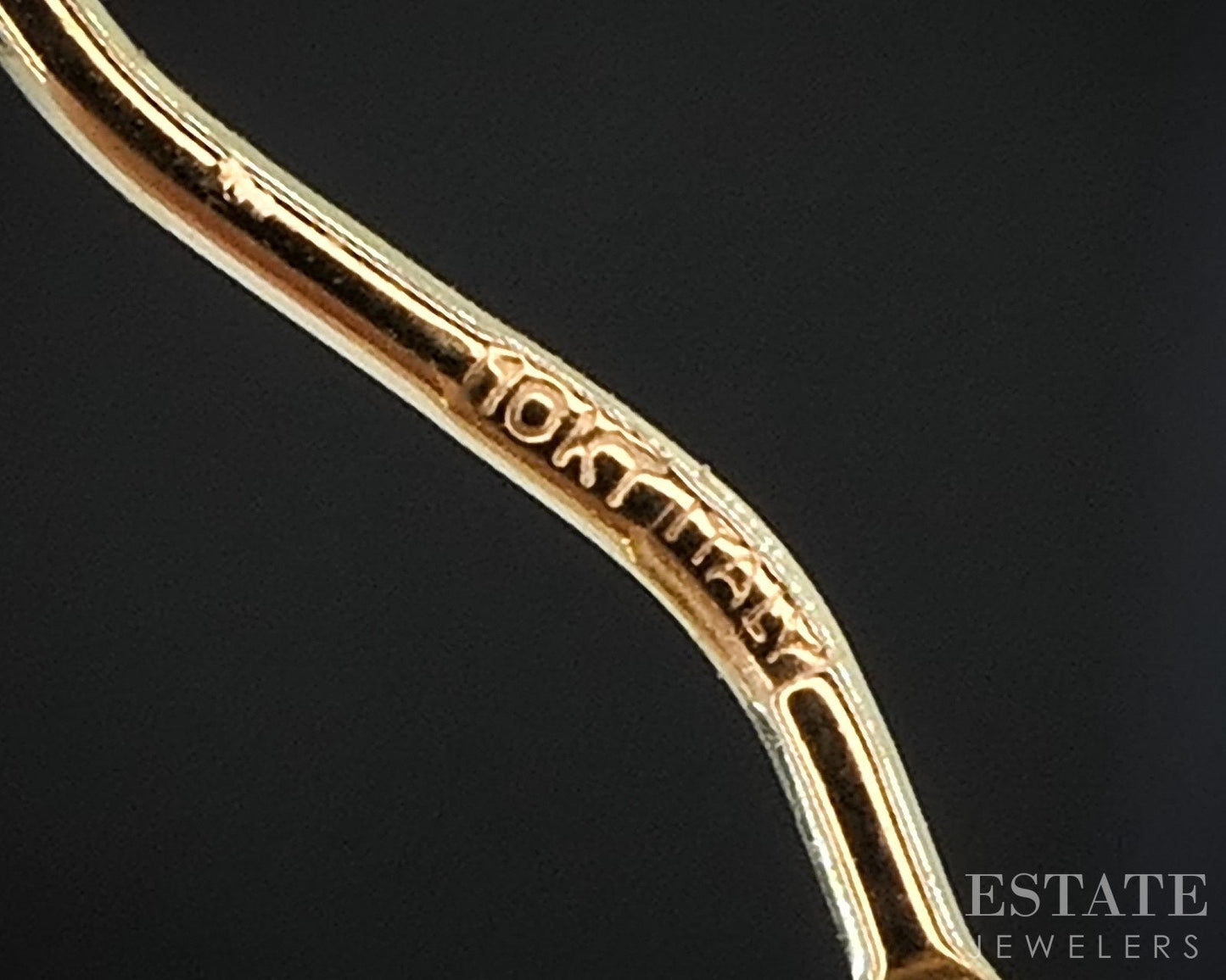 10k Yellow Gold Diamond Cut Oval Hoop Ladies Earrings 1.6g i19277