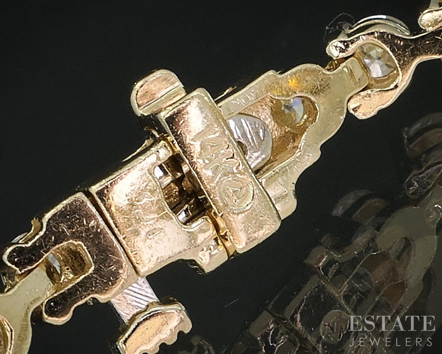 14k Yellow Gold Natural 4.60ctw Diamond Ladies Tennis Bracelet 12g 7.25"L i19261