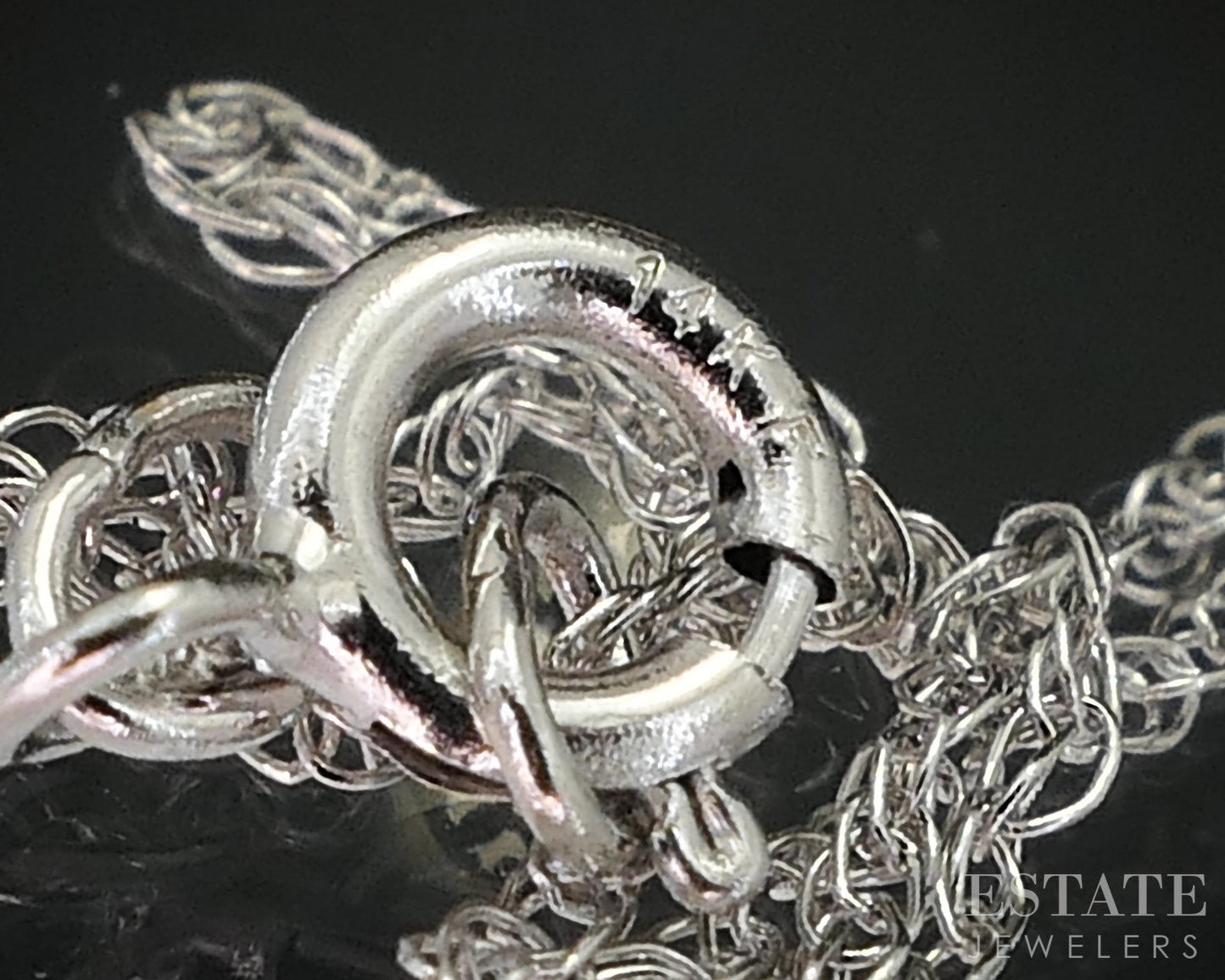 14k Rose & White Gold Natural .50ctw Diamond Dangle Necklace 4.2g 18"L i19265