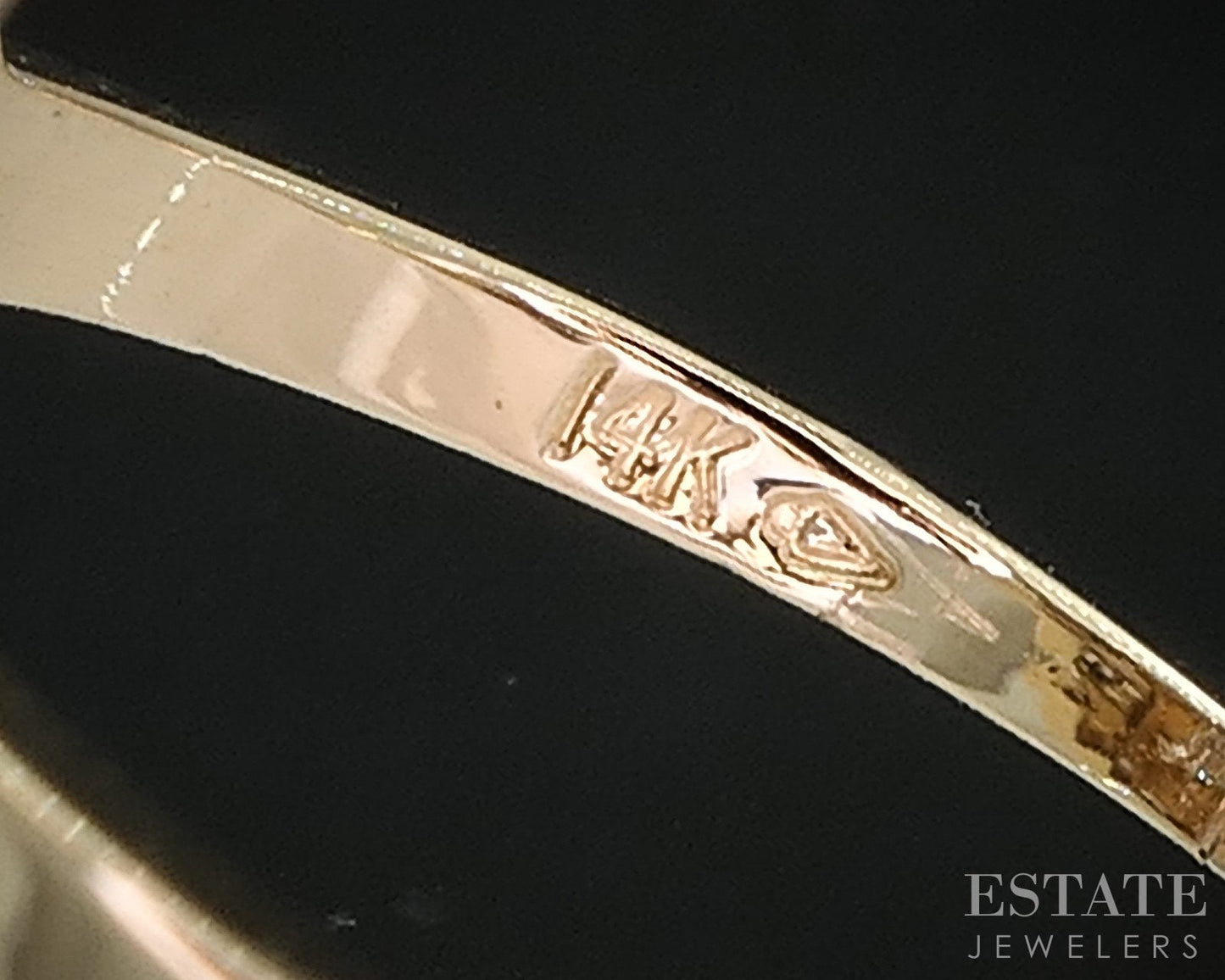 Antique 14k Yellow Gold Natural .20ctw Diamond Filigree Shield Ring 2.5g i19250