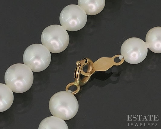 14k Yellow Gold 4.8mm Cultured Pearl Ladies Bracelet 7.25"L i19273b