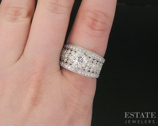 14k White Gold Round LEO Natural 2.40ctw Diamond Engagement Ring 14.3g i19280