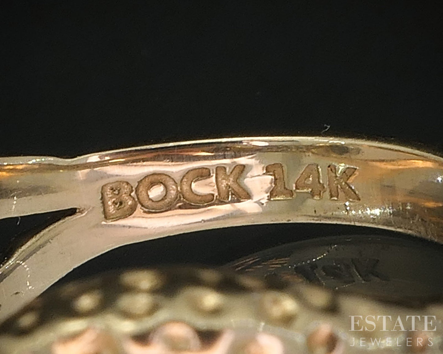 14k Two Tone Gold Natural .28ctw Diamond BOCK Ladies Band Ring 9.6g i19296