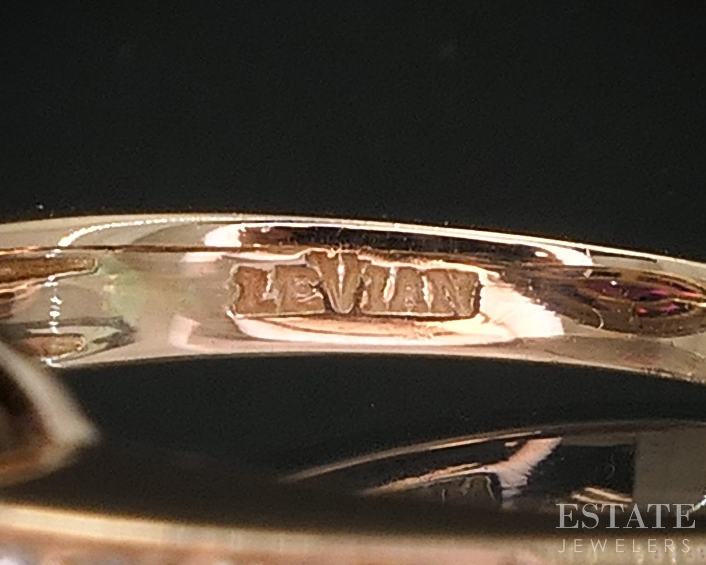 14k Strawberry Gold LeVian Natural Rhdolite Garnet & Diamond Ring 4.8g i19285
