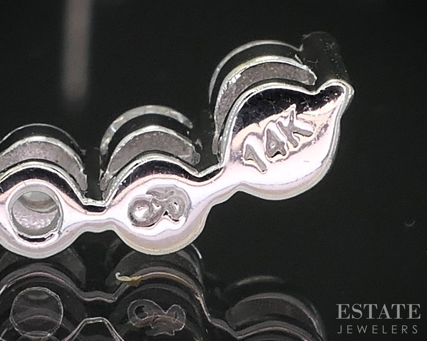 14k White Gold Natural .78ctw Diamond Journey Ladies Earrings 2.7g i19324