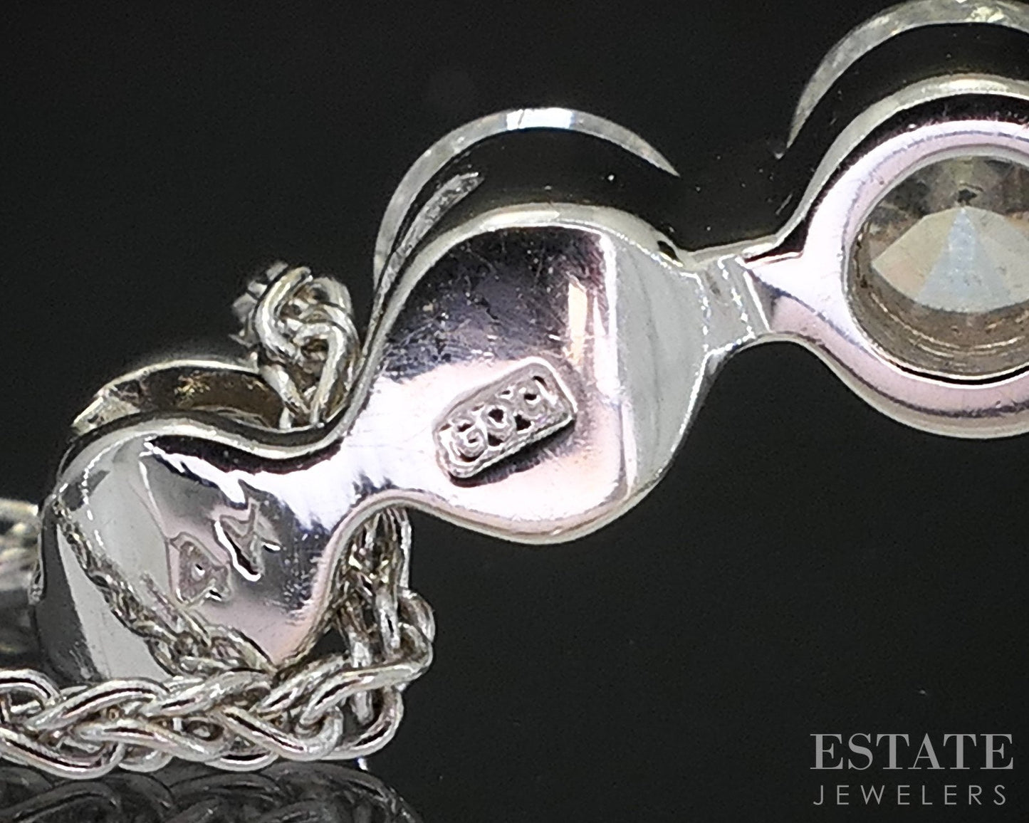 14k White Gold Natural 1.80ctw Diamond Journey Necklace 5.0g 18"L i19323
