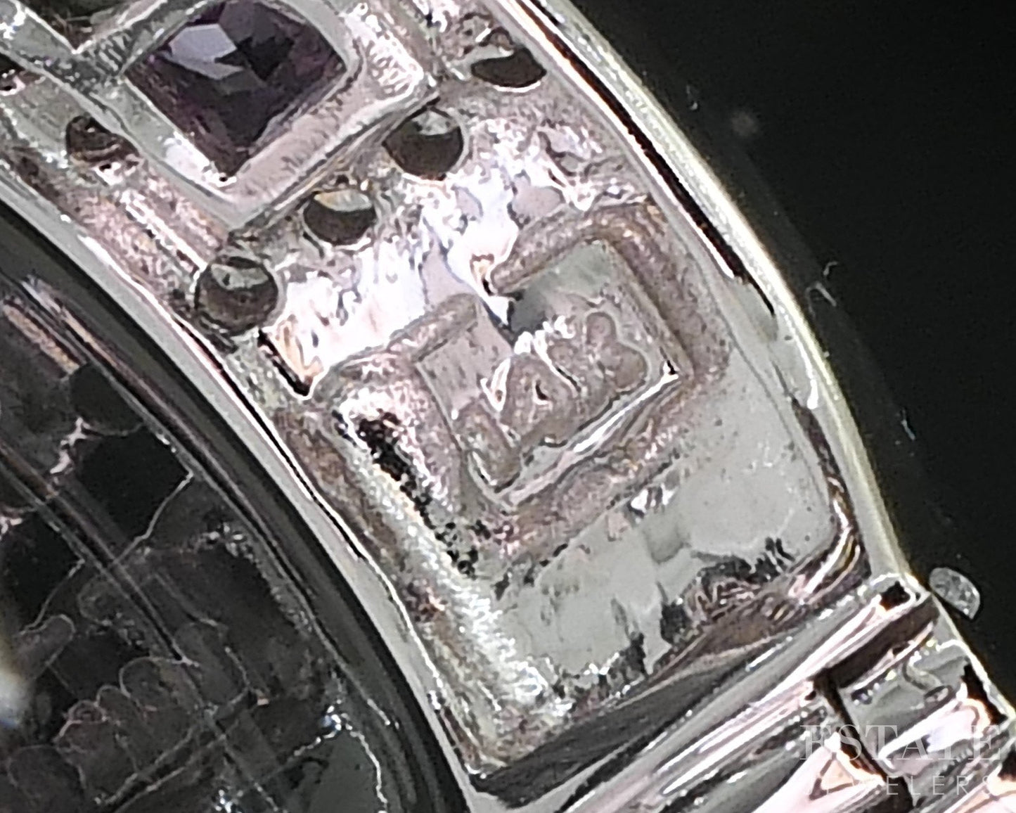14k White Gold Rainbow Sapphire & Diamond Hinged Hoop Earrings 5.5g i19306