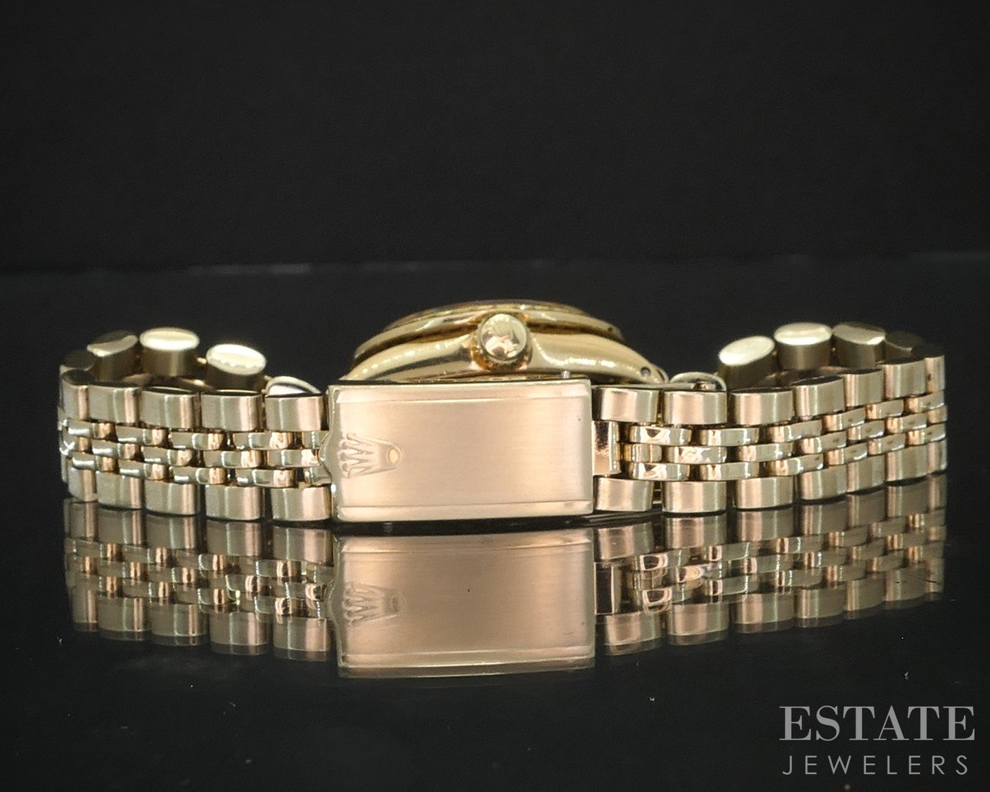 1970 Rolex Datejust 6517 18k Yellow Gold 26mm Diamond Ladies Watch i19332