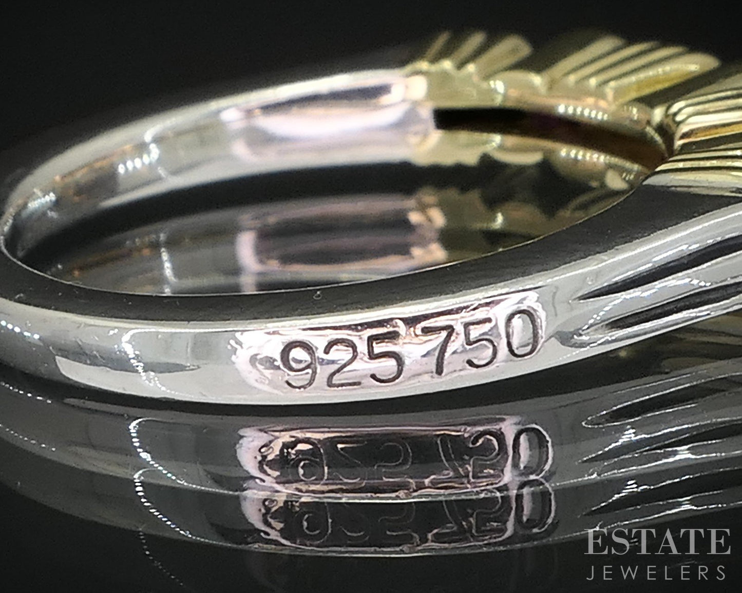 18k & Sterling Lagos Caviar Natural Ruby Ladies Stack Band Ring 5.3g i19341