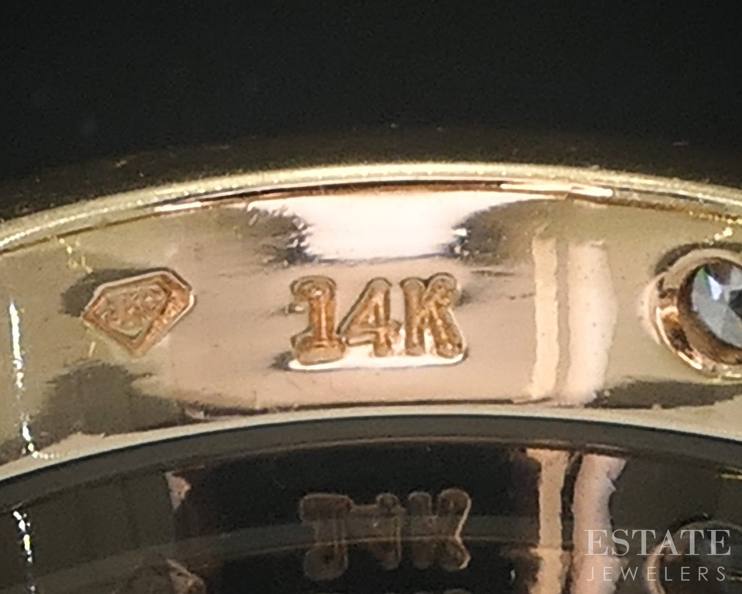 14k Yellow Gold Round Natural .50ctw Diamond Ladies Wedding Band 5g i19350